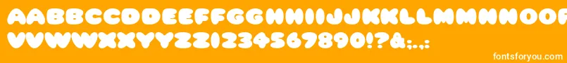 HffCottonBalls Font – White Fonts on Orange Background