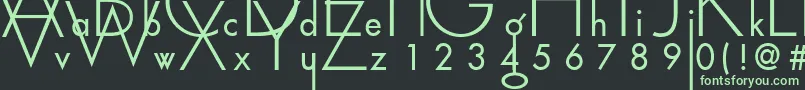 Шрифт CoffeeShop – зелёные шрифты на чёрном фоне