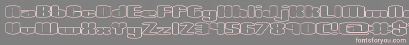 SpaciousOutlineBrk Font – Pink Fonts on Gray Background