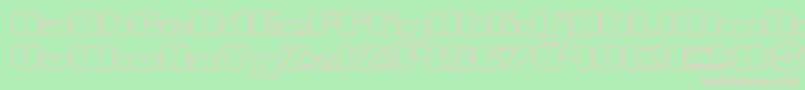 SpaciousOutlineBrk Font – Pink Fonts on Green Background