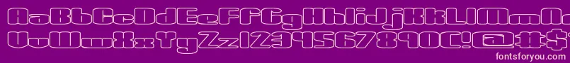 SpaciousOutlineBrk Font – Pink Fonts on Purple Background