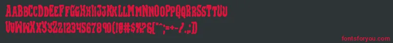 Blackgunkbold Font – Red Fonts on Black Background
