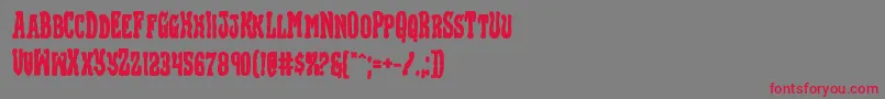 Blackgunkbold Font – Red Fonts on Gray Background