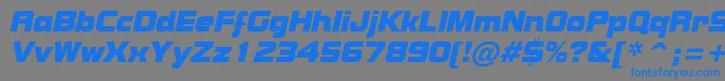 BolsterItalic Font – Blue Fonts on Gray Background