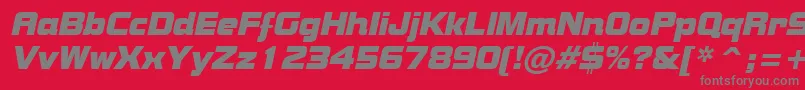 BolsterItalic Font – Gray Fonts on Red Background