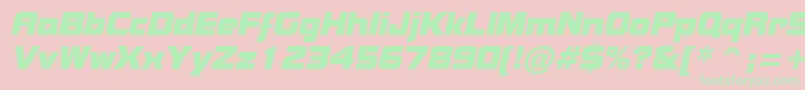 BolsterItalic Font – Green Fonts on Pink Background