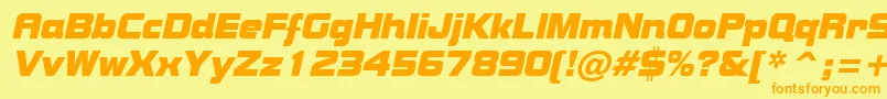En savoir plus sur la police BolsterItalic Police BolsterItalic – polices orange sur fond jaune