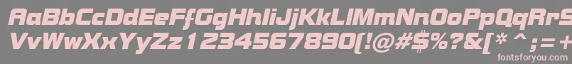 BolsterItalic Font – Pink Fonts on Gray Background