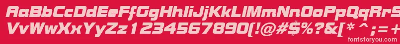BolsterItalic Font – Pink Fonts on Red Background