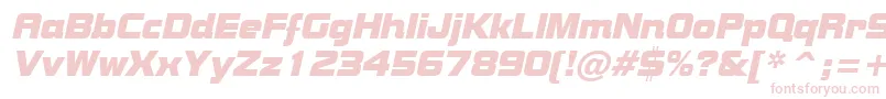 フォントBolsterItalic – ピンクのフォント