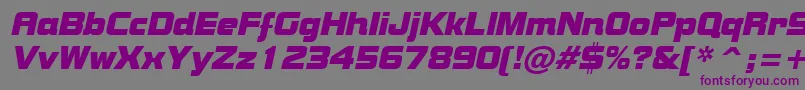 BolsterItalic Font – Purple Fonts on Gray Background