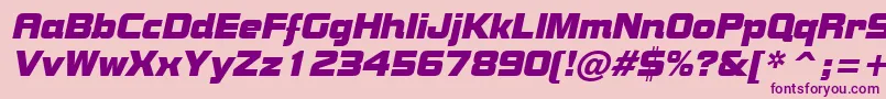 BolsterItalic Font – Purple Fonts on Pink Background