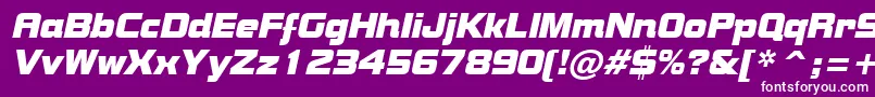 Шрифт BolsterItalic – белые шрифты на фиолетовом фоне