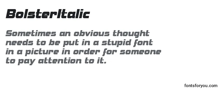BolsterItalic Font