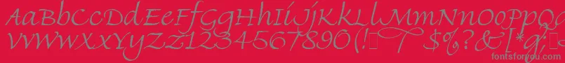 Finehand Font – Gray Fonts on Red Background