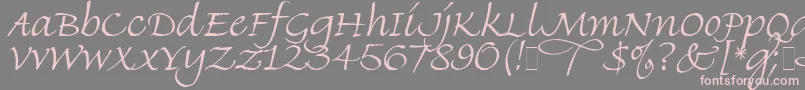Finehand Font – Pink Fonts on Gray Background