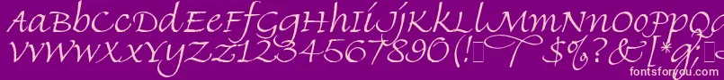 Finehand Font – Pink Fonts on Purple Background
