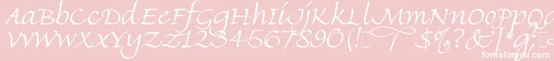 Finehand Font – White Fonts on Pink Background