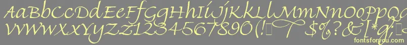 Finehand Font – Yellow Fonts on Gray Background