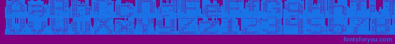 Superskyline-fontti – siniset fontit violetilla taustalla