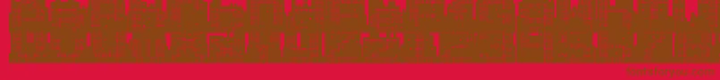 Superskyline-fontti – ruskeat fontit punaisella taustalla