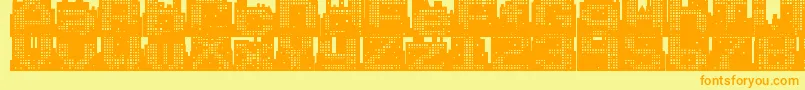 Superskyline Font – Orange Fonts on Yellow Background