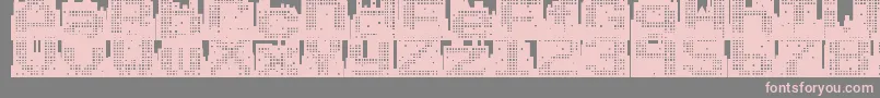 Superskyline-fontti – vaaleanpunaiset fontit harmaalla taustalla