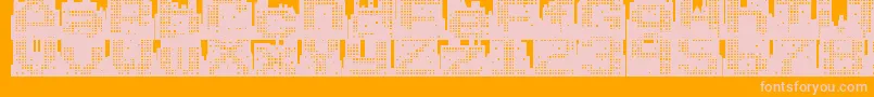 Шрифт Superskyline – розовые шрифты на оранжевом фоне
