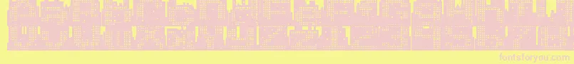Superskyline Font – Pink Fonts on Yellow Background