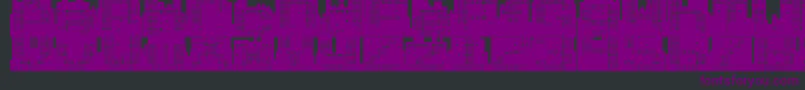 Superskyline-fontti – violetit fontit mustalla taustalla