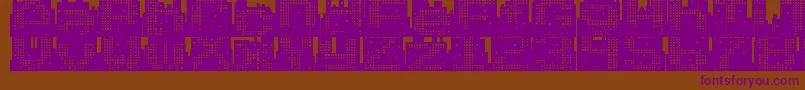 Superskyline-fontti – violetit fontit ruskealla taustalla