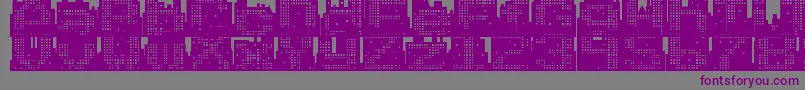 Шрифт Superskyline – фиолетовые шрифты на сером фоне