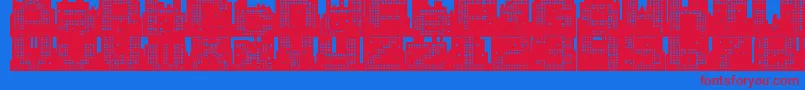 Superskyline-fontti – punaiset fontit sinisellä taustalla