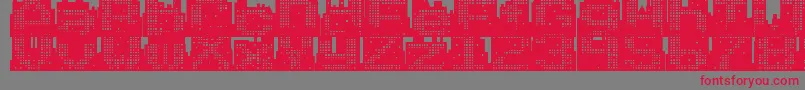 Superskyline-fontti – punaiset fontit harmaalla taustalla