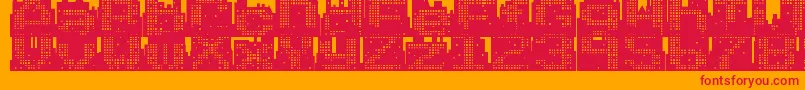 Шрифт Superskyline – красные шрифты на оранжевом фоне
