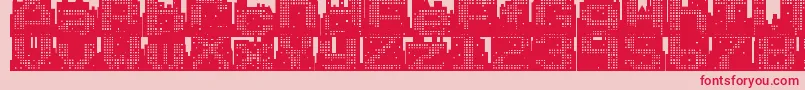 フォントSuperskyline – ピンクの背景に赤い文字