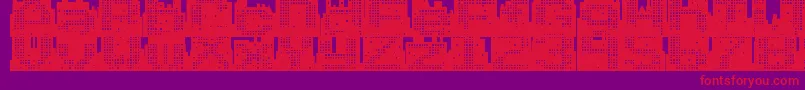 フォントSuperskyline – 紫の背景に赤い文字