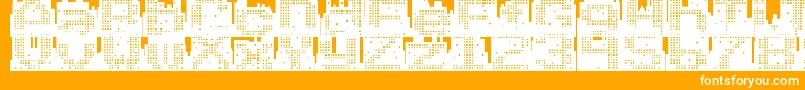 Superskyline-fontti – valkoiset fontit oranssilla taustalla