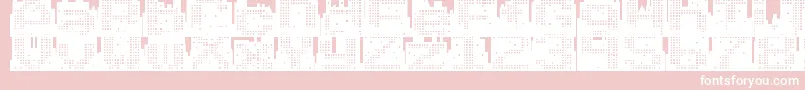 Superskyline-Schriftart – Weiße Schriften auf rosa Hintergrund