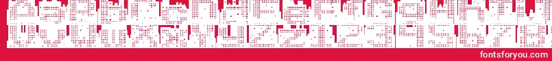 Superskyline-fontti – valkoiset fontit punaisella taustalla