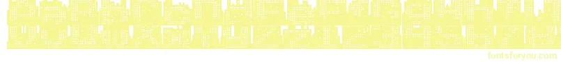 Шрифт Superskyline – жёлтые шрифты на белом фоне