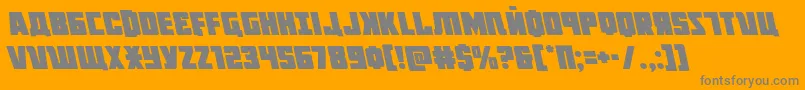 Octoberguardleft Font – Gray Fonts on Orange Background