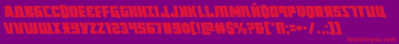 Octoberguardleft Font – Red Fonts on Purple Background