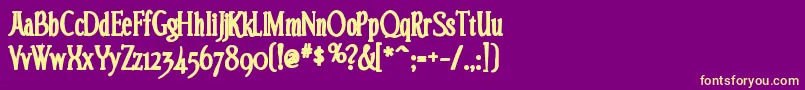 Echelonink Font – Yellow Fonts on Purple Background