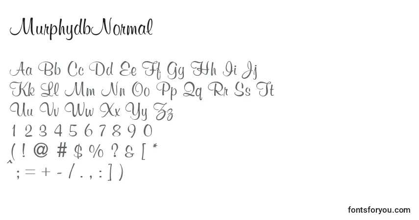 Schriftart MurphydbNormal – Alphabet, Zahlen, spezielle Symbole