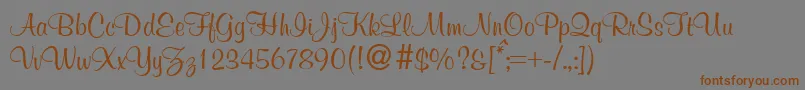 MurphydbNormal Font – Brown Fonts on Gray Background