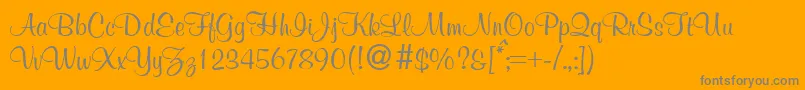 MurphydbNormal Font – Gray Fonts on Orange Background