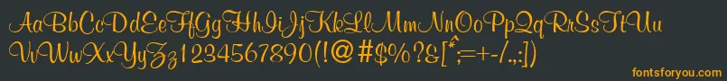 MurphydbNormal Font – Orange Fonts on Black Background