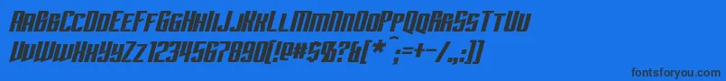 SubspaceItalic Font – Black Fonts on Blue Background