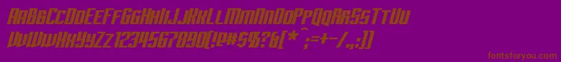SubspaceItalic Font – Brown Fonts on Purple Background